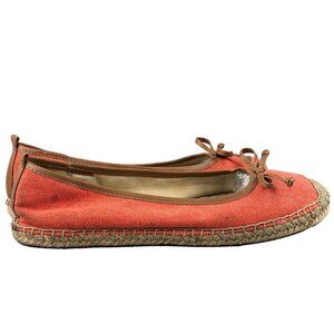 Franco Sarto Women's 8.5M Sandra Salmon Espadrilles Canvas Ballet Flats Shoes